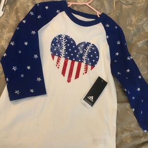 Adidas Girls Softball/Baseball Tee NWT